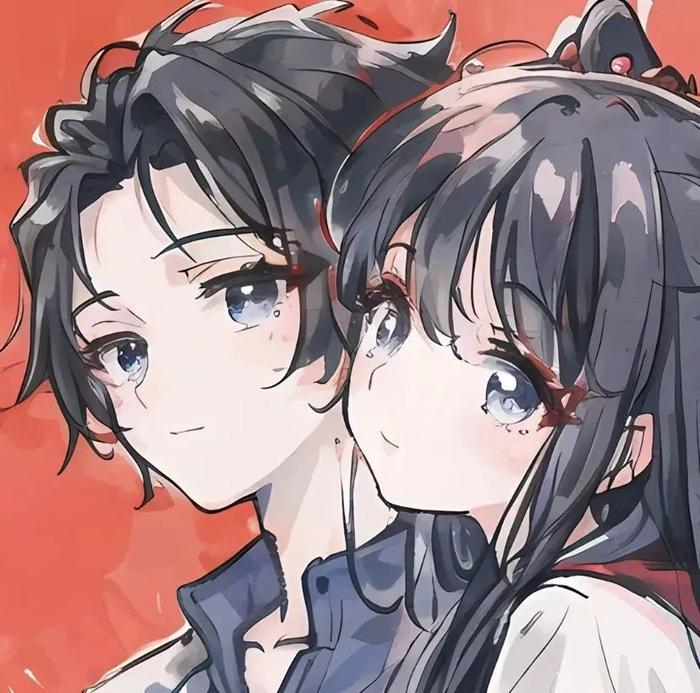 情侣头像卡通图片一男一女(情侣卡通头像一男一女)-第1张图片-丝路图片网